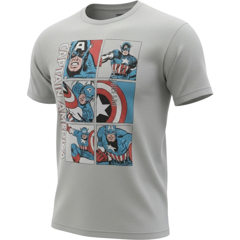 Marvel Comics Captain America Silver Graphic Tee Shirt Mens 2XL New